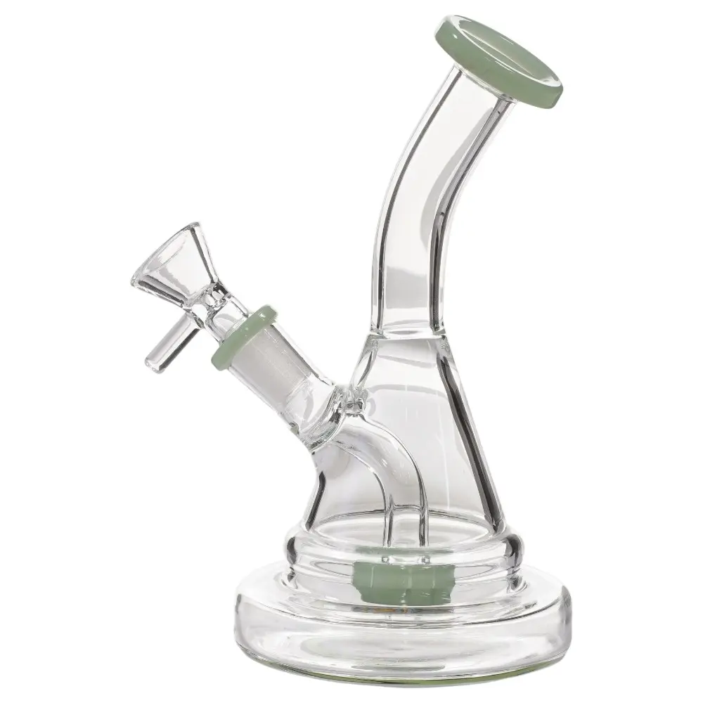 Glass W.P. with Curved Neck 7.0" - Milky Green