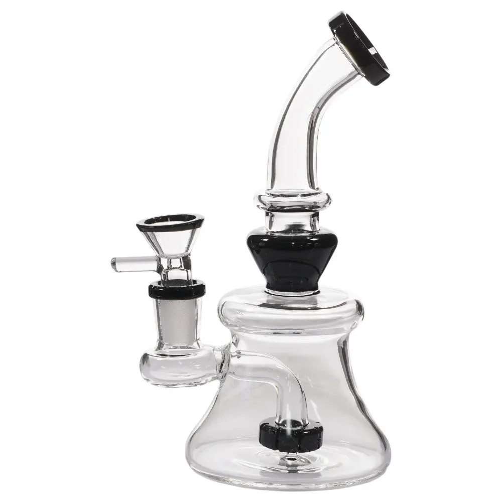 Glass W.P. with Curved Neck 6.5" - Black