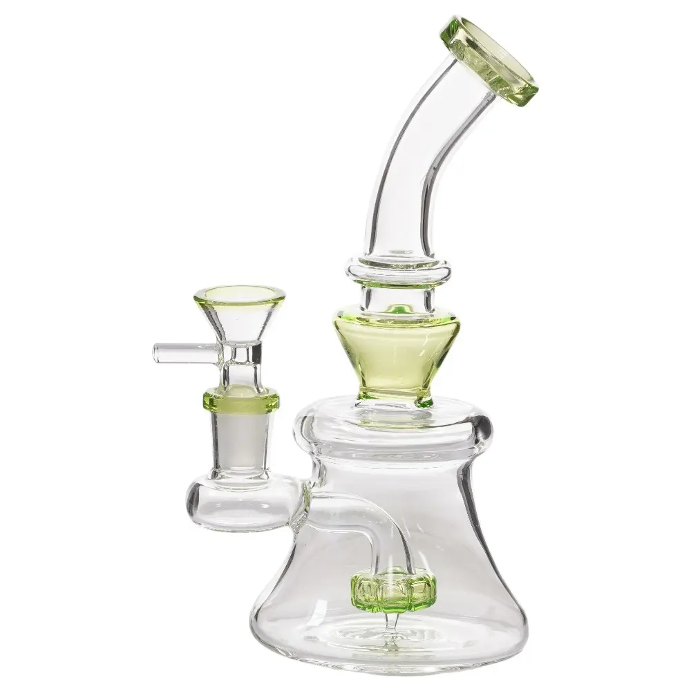 Glass W.P. with Curved Neck 6.5" - Green