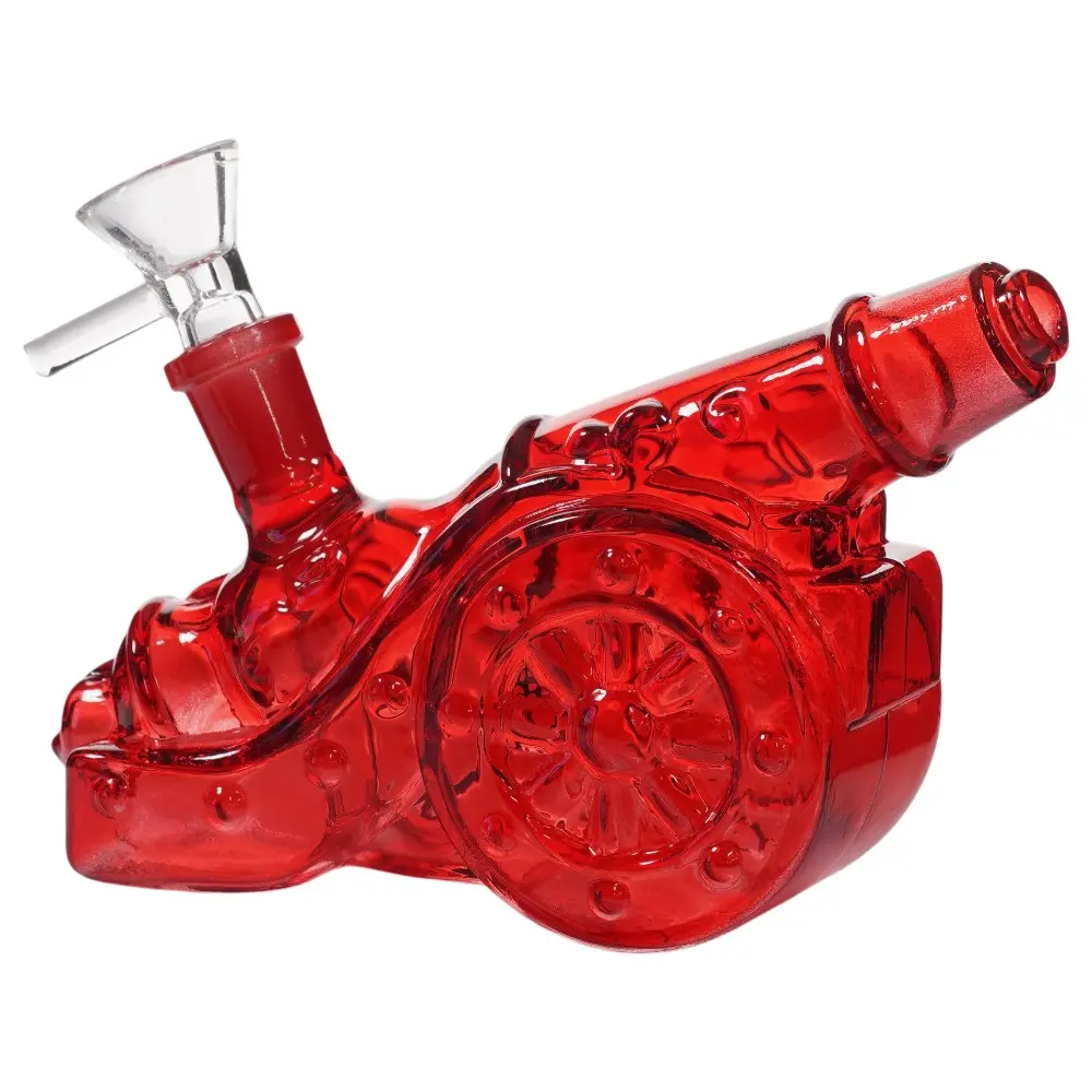 Glass W.P. Cannon-shaped 4.0" x 6.0" - Red