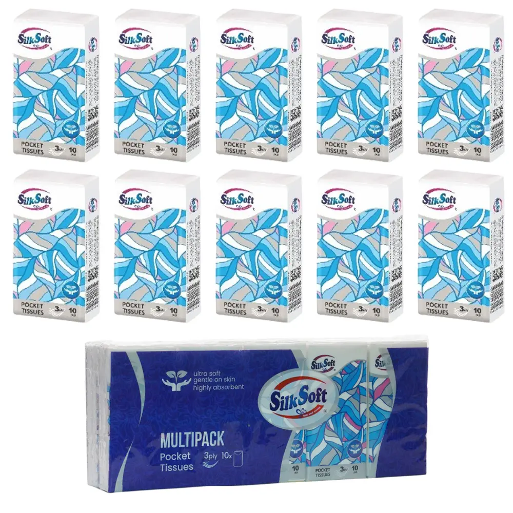Silk Soft Pocket Napkins 10 packs (12 packs per Box)