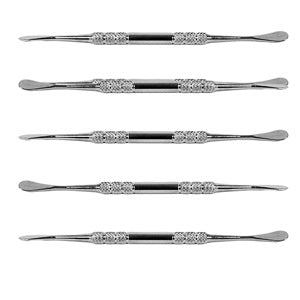 Dabber Flat Head Spoon Metal Dobbing 4.5" Silver