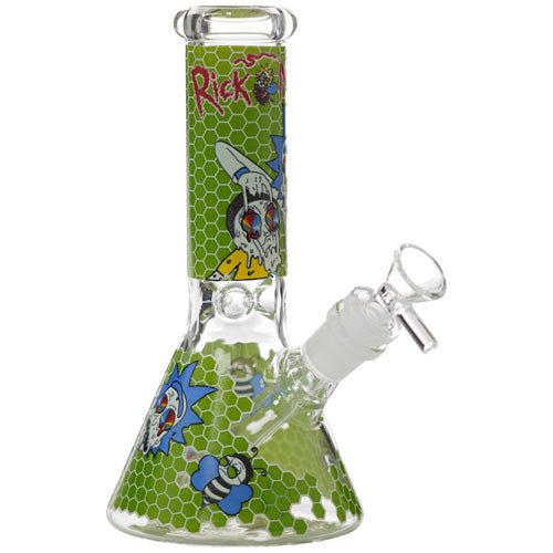 Unbranded Glass Honeycomb Rick & Morty (7196) 8.0" Green
