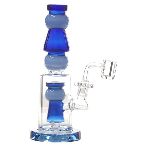 Unbranded Glass W.P. Double Color Shower And Top 8.0" (18170)-Blue/Purple