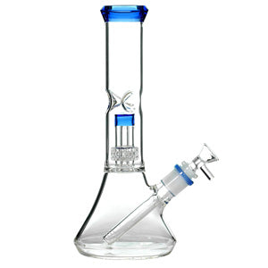 Unbranded Glass Perc Beaker 12.0"-Blue