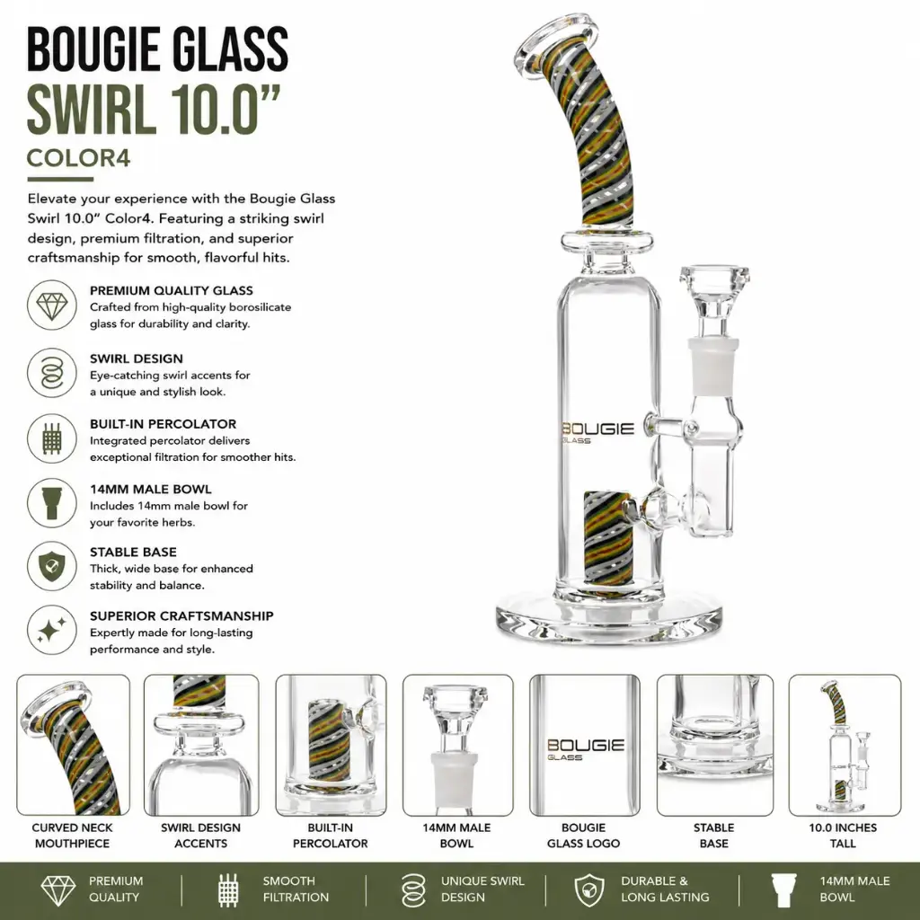 Bougie Glass Swirl (8840) 10.0" Color4