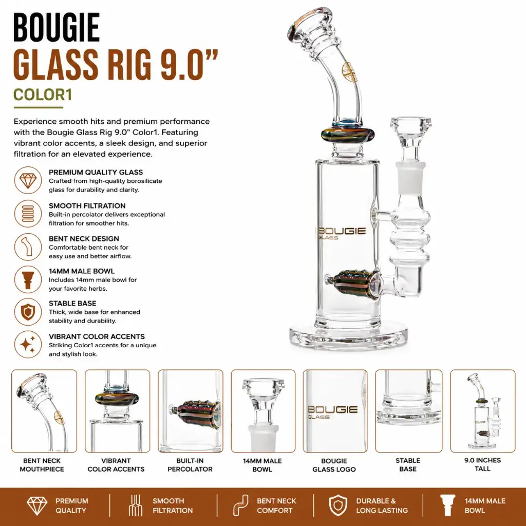 Bougie Glass Rig (8841) 9.0" Color1