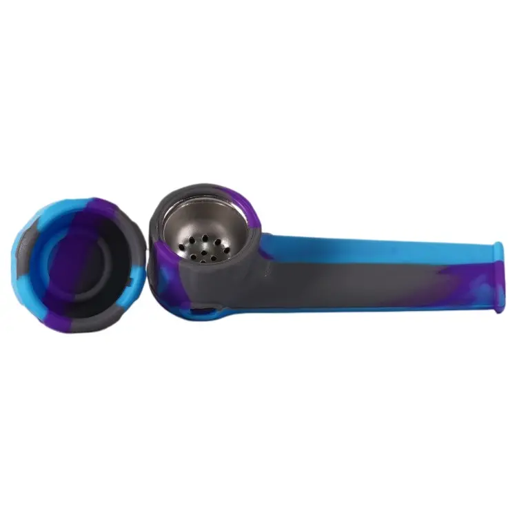 Silicone Hand Pipe with Cup 4.0" (5 per pack)