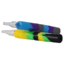 Silicone Cover Glass Head Staw Muti Color 5.0" (4 per pack)