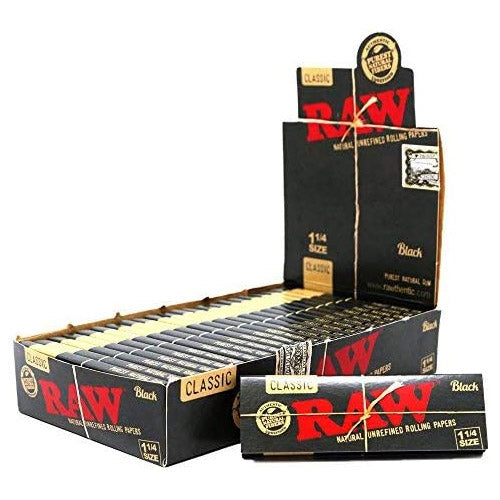 RAW Black Papers 11/4 Size 24ct