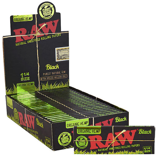 RAW Black Organic Papers 11/4 Size 24ct