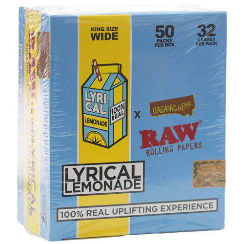 RAW Lyrical Lemonade Organic Hemp Papers King Size 50ct