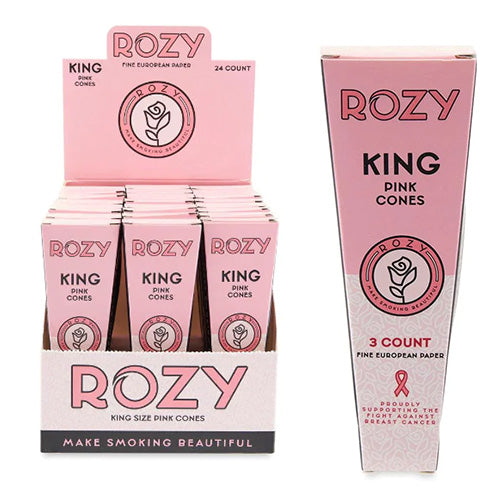 ROZY Pink Cones King Size 3-Pack 24ct