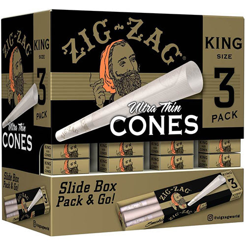 ZIG ZAG Cones Ultra Thin King Size 3/36ct