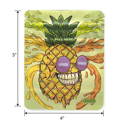 OOZE Mylar Bags Mr. Pineapple 1/8oz 12-Pack 12ct