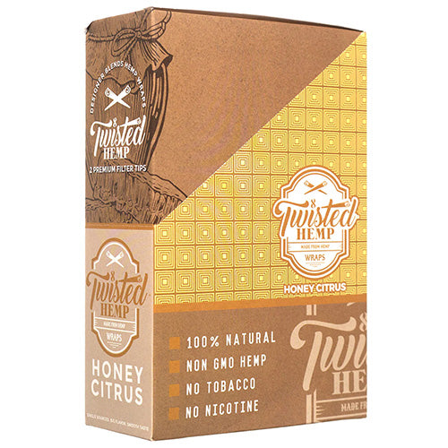 TWISTED HEMP Wraps 2-Pack Honey Citrus 15ct