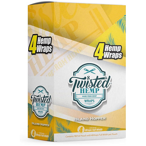 TWISTED HEMP Wraps 4-Pack Island Hopper 15ct