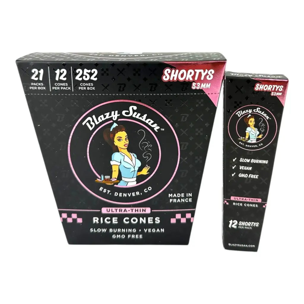 BLAZY SUSAN Rice Cones Display 53mm Shorty Size 12/21ct