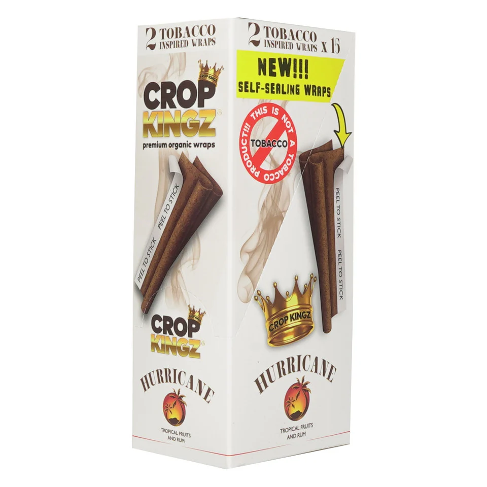 CROP KINGZ Brown Self-Sealing Organic Wraps Hurricane 15ct