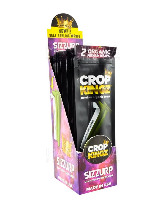 CROP KINGZ Self-Sealing Organic Wraps Sizzurp 15ct