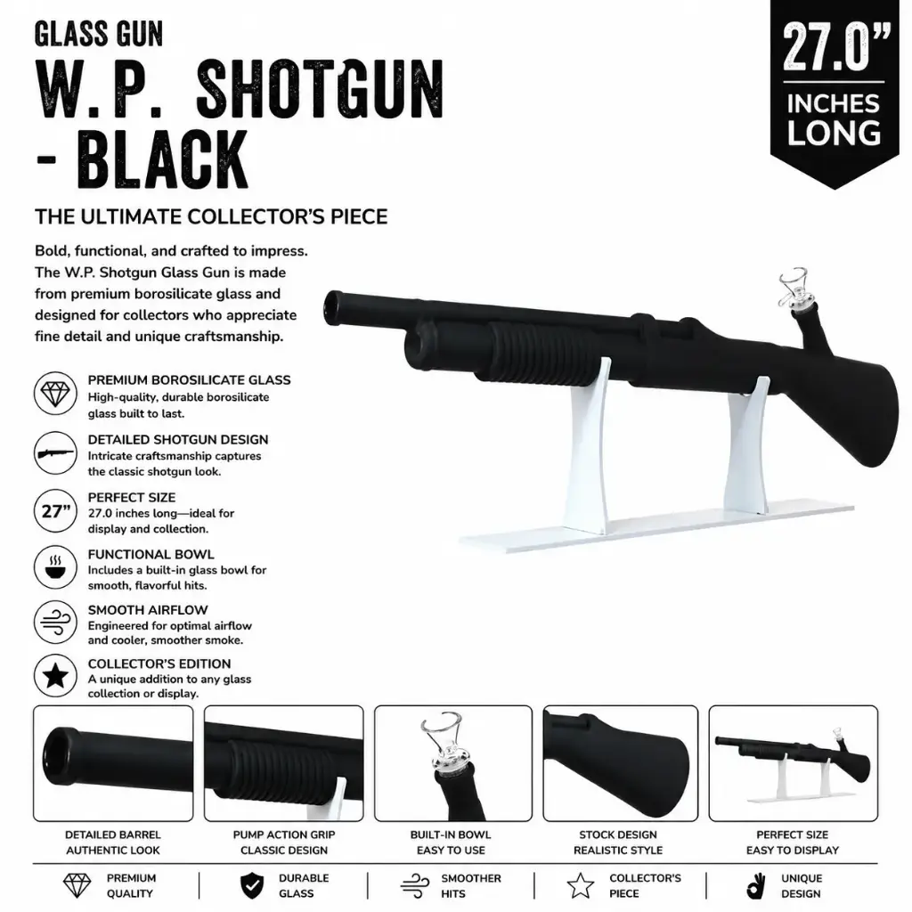 Glass Gun W.P. Shutgun (MG-955) 27.0" - Black