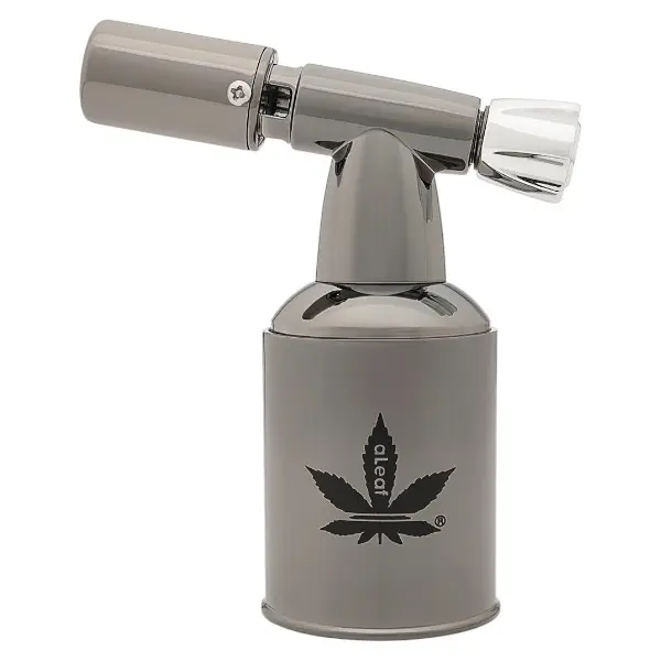 aLeaf Lighter Torch Brass Blow Turbo Flame 5.0" (8529)-Onyx