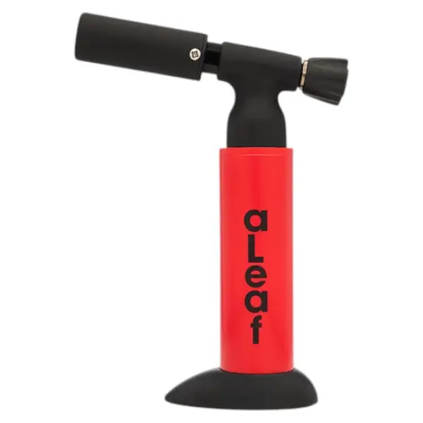 aLeaf Lighter Torch Blow Blue Turbo Flame 7.0"-Flaming Red