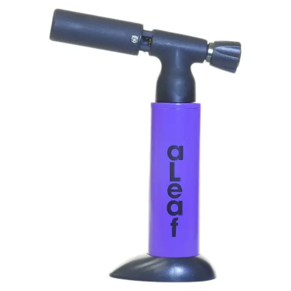 aLeaf Lighter Torch Blow Blue Turbo Flame 7.0"-Purple