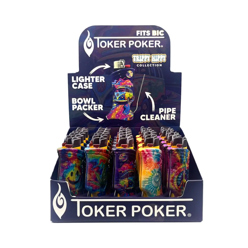 TOKER POKER Bic Edition Trippy Hippy Display 25ct