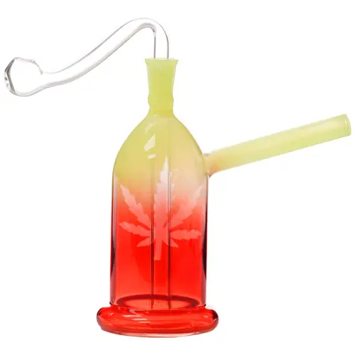 O.B. Water Pipe with 10mm 2089a 5.0" Red/Green