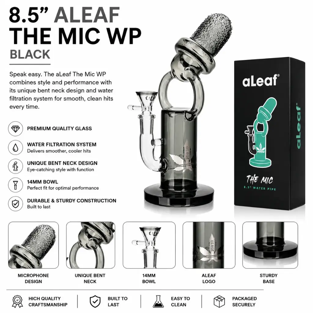 aLeaf Glass 8.5" ALEAF THE MIC WP AMBER
