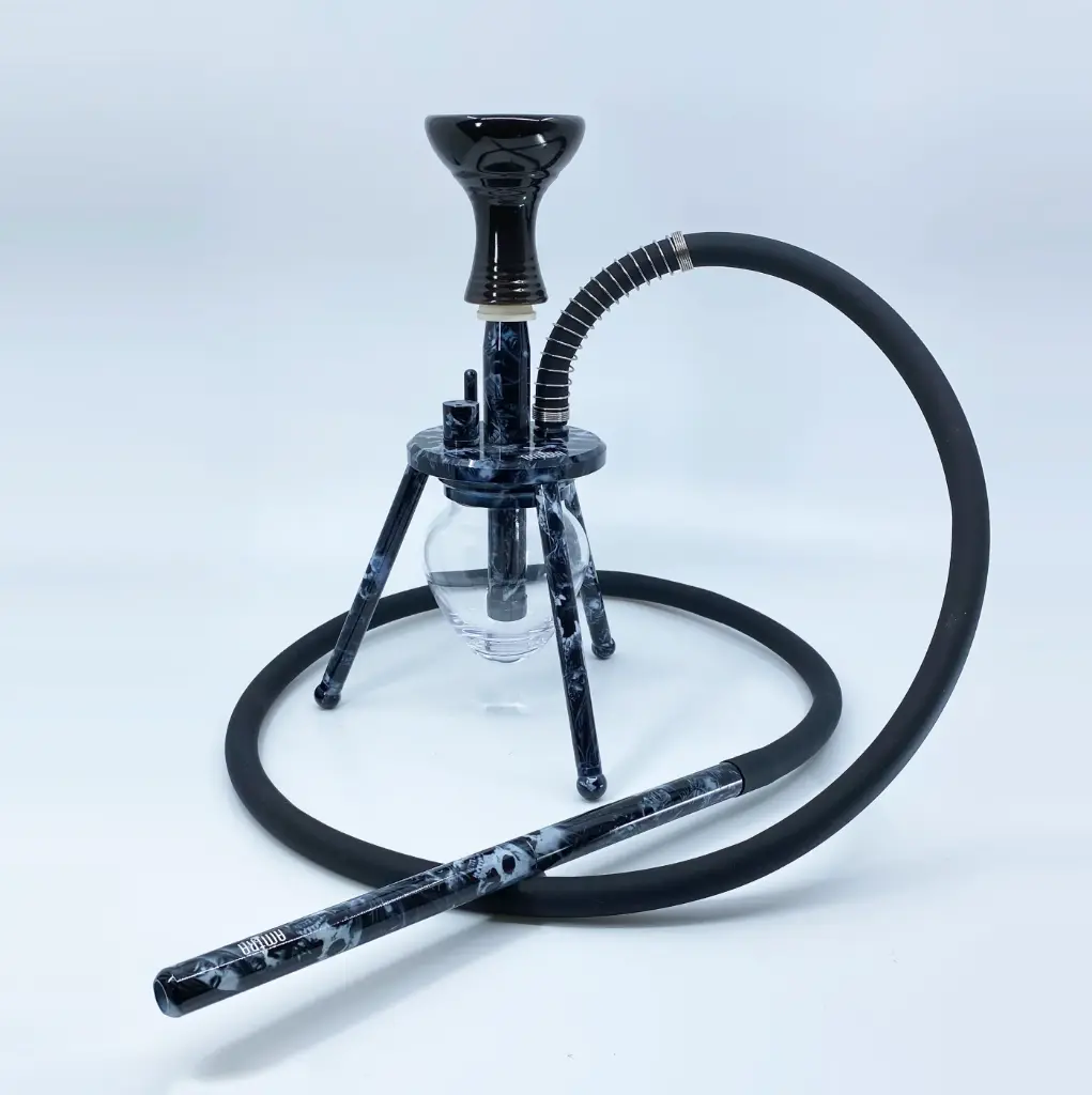 12" Amira Spider Hookah, Skulls, 1 Hose, Amira Carrying Bag