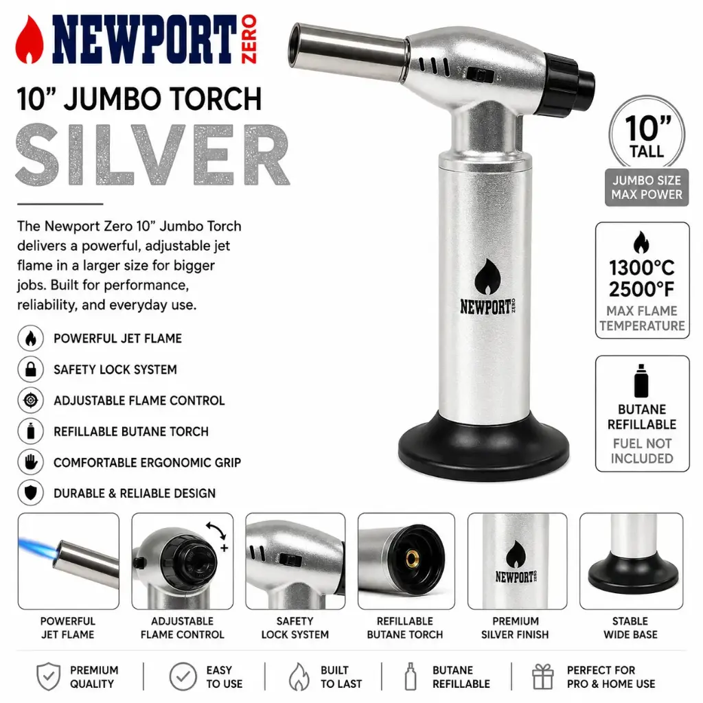 Newport Zero 10" Jumbo Torch "Silver"