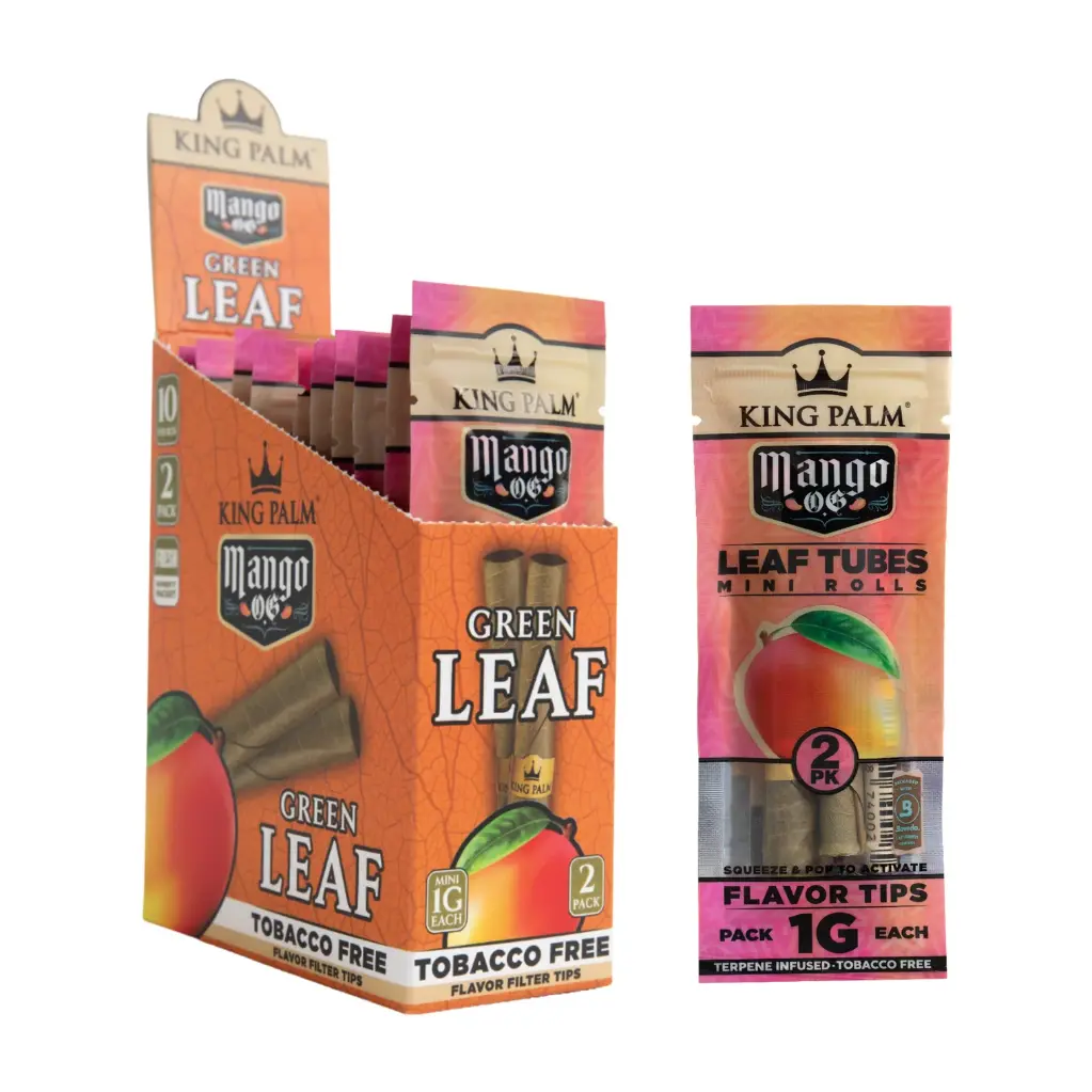 KING PALM Green Leaf Mini Mango OG 2-Pack 10ct