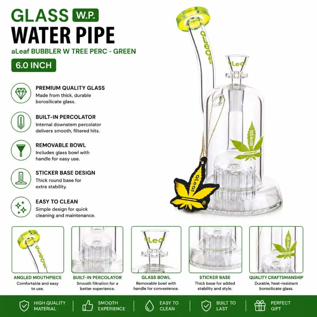 aLeaf Bubbler w Tree Perc - Green