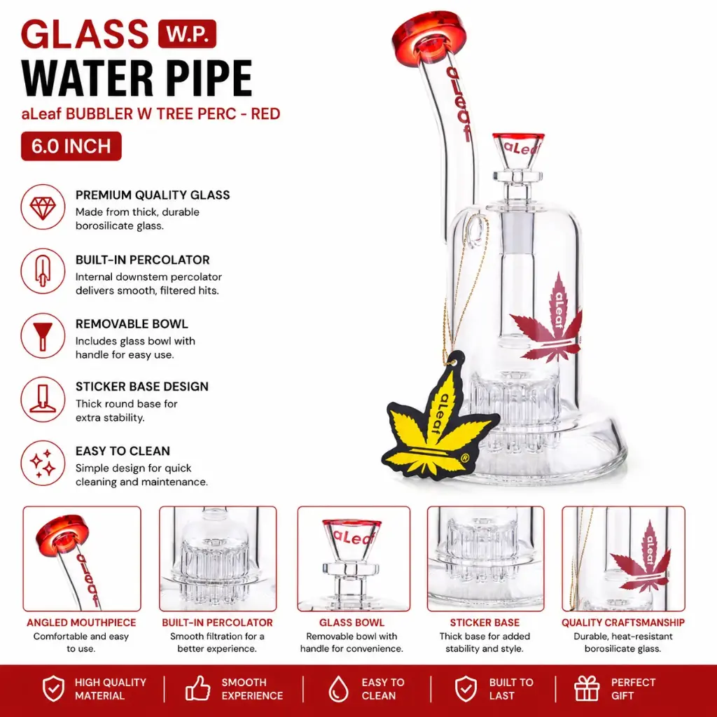 aLeaf Bubbler w Tree Perc - Red
