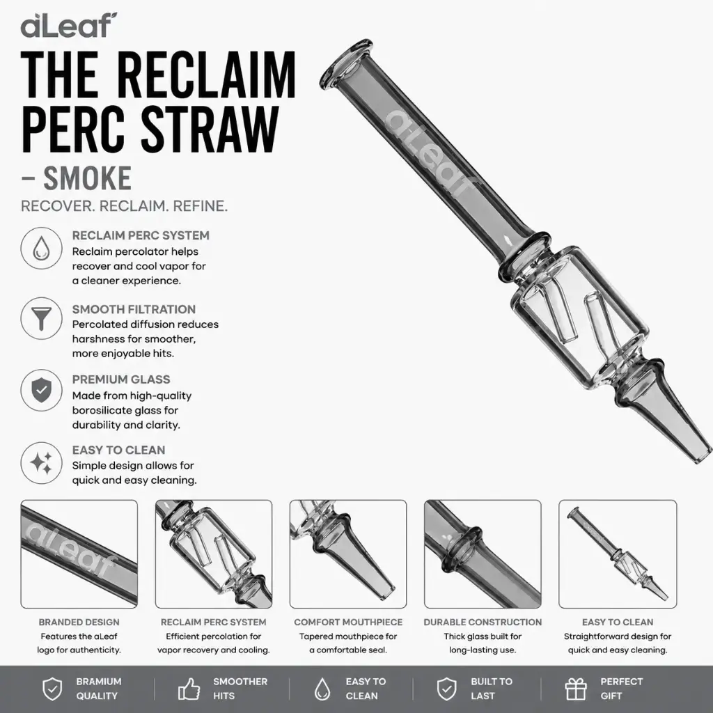 aLeaf THE RECLAIM PERC STRAW - SMOKE