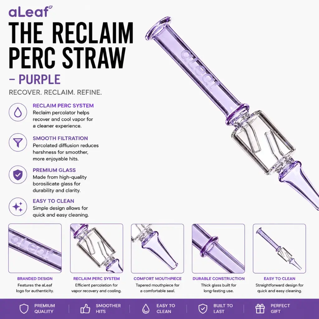 aLeaf THE RECLAIM PERC STRAW - PURPLE