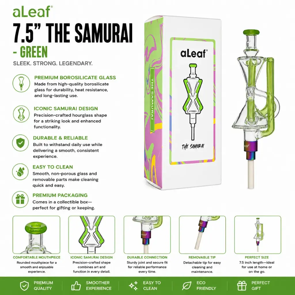 aLeaf 7.5" THE SAMURAI (with box) GREEN