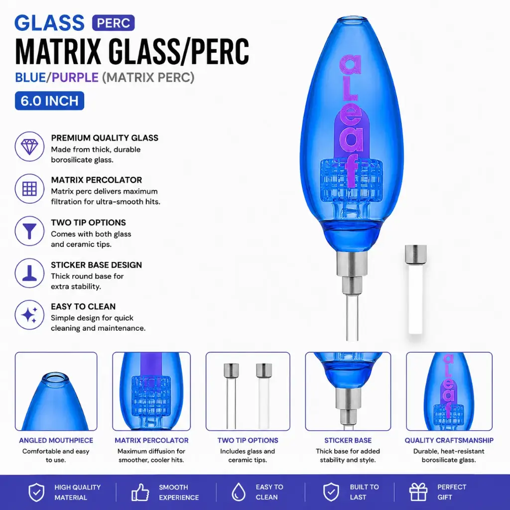 aLeaf BLUE/PURPLE/(GLASS/PERC) MATRIX