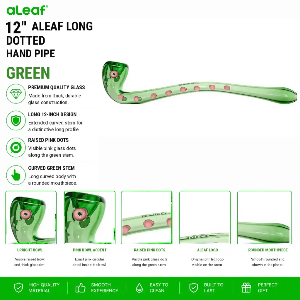 12" ALEAF LONG DOTTED HP GREEN