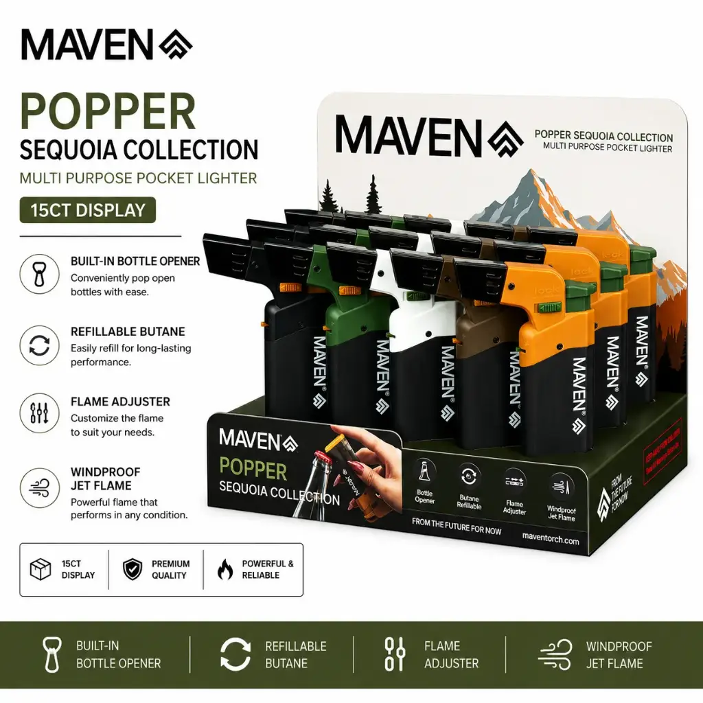 Maven Popper Sequoia Collection 15ct Display