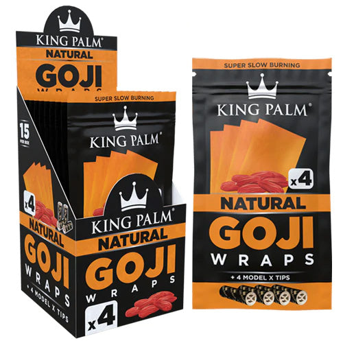 KING PALM Goji Berry Wraps Natural 4-Pack 15ct