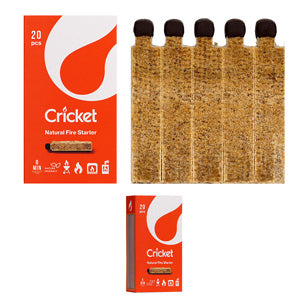 Cricket Matches Natural Fire Starter - 4.75" 20 matches per pack - 1 Pack