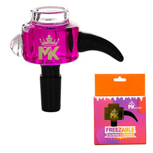 MK Glass Bowl Freezable Horn - Glycerin Inside 14mm Purple