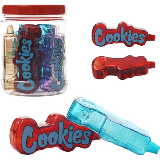 [AM030520] Unbranded Hand Pipe Color Cookies (1594) Glass 4.0"