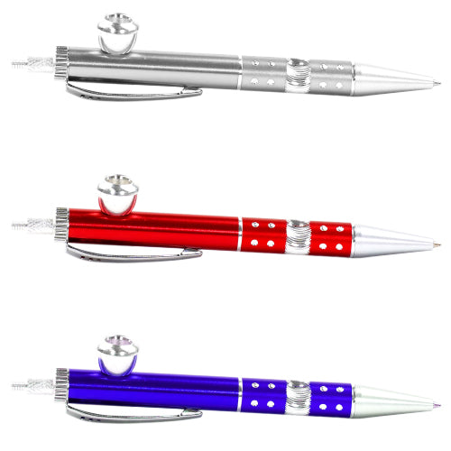 [AM030696] Unbranded Hand Pipe Ball Pen Set (4739) Metal 5.0"