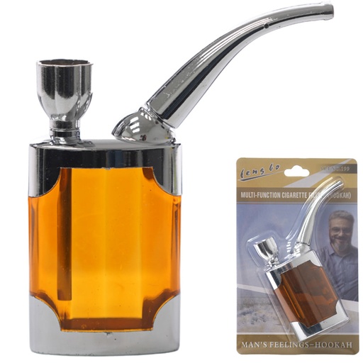 [AM031428] Unbranded Bubbler Mini Shisha (5378) Metal 5.0" Brown