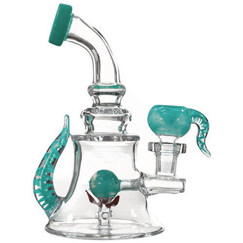 [AM032132] Unbranded Glass Bowl (6668) 6.0" Teal