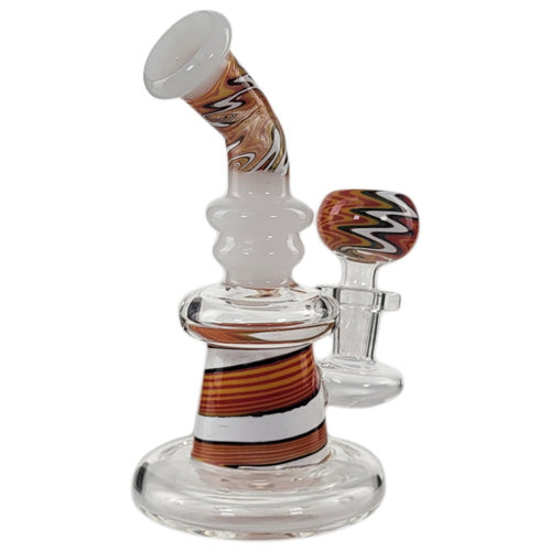 [AM032199] Unbranded Glass With Designer Pattern (7123) 6.0" White